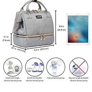 Stylish diaper, pumping, work bag.